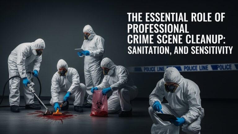 The Essential Role of Professional Crime Scene Cleanup: Safety, Sanitation, and Sensitivity